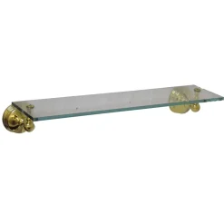 Kingston Brass BA1169PB Vintage Cosmetic Glass Shelf in Polished Brass