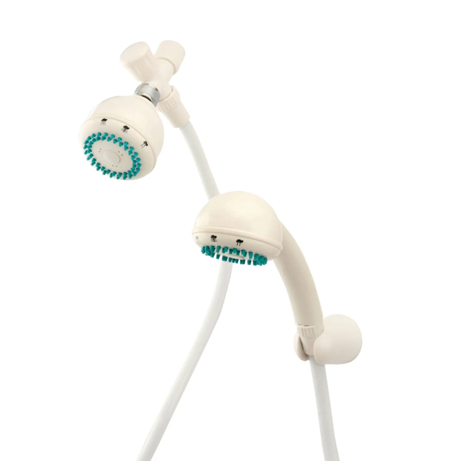 Kingston Brass Barcelona Shower Kit with Adjustable Hand Shower in White