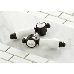 Kingston Brass Bel-Air Deck Mount Roman Tub Filler with Lever Handle