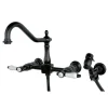 Kingston Brass Bel-Air 8-Inch Centerset Wall Mount Kitchen Faucet with Brass Sprayer
