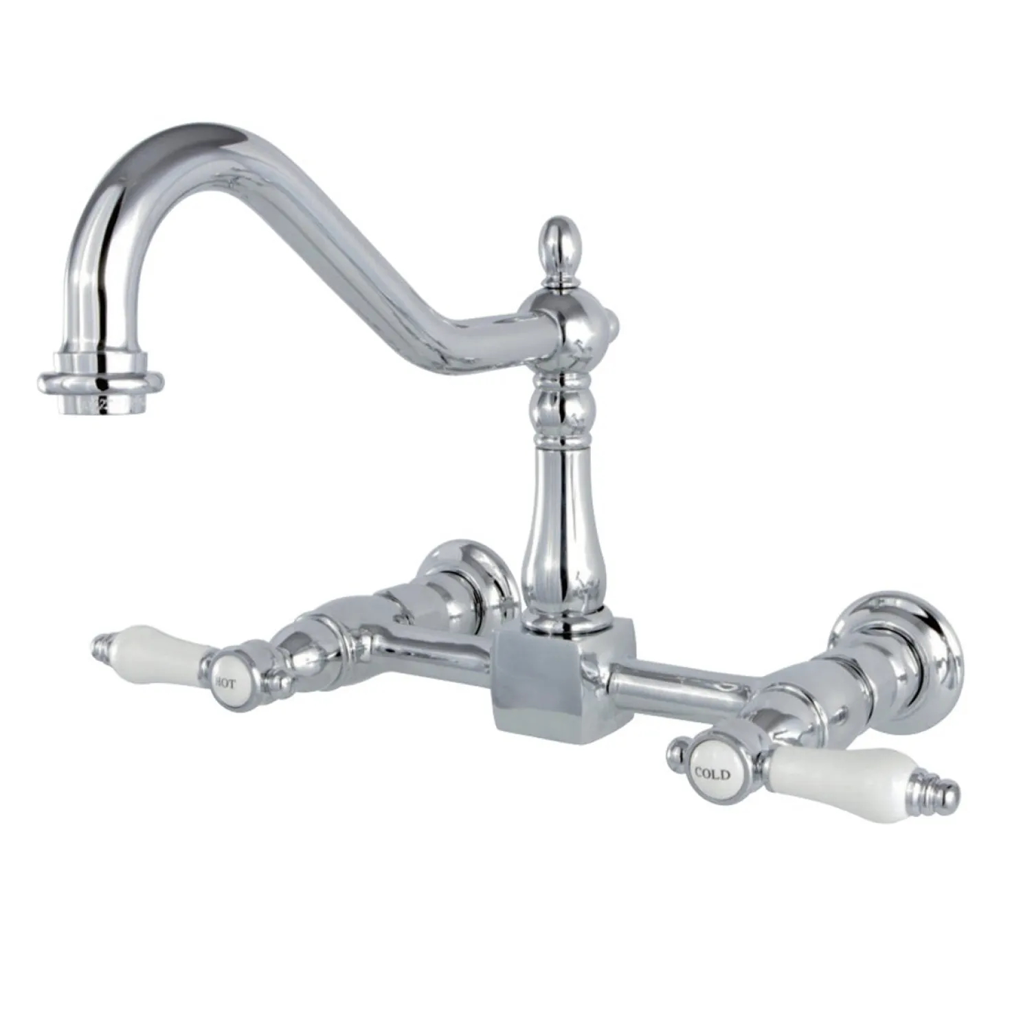 Kingston Brass Bel-Air 8-Inch Centerset Wall Mount Kitchen Faucet