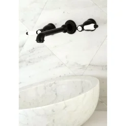 Kingston Brass Bel-Air Two-Handle Wall Mount Bathroom Faucet