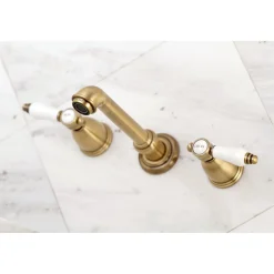 Kingston Brass Bel-Air Two-Handle Wall Mount Bathroom Faucet