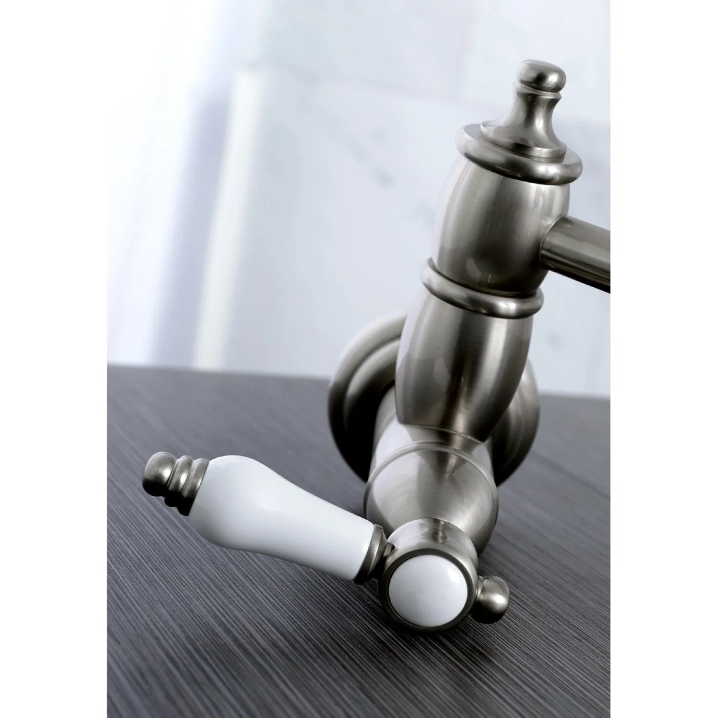 Kingston Brass Bel-Air Wall Mount Pot Filler Kitchen Faucet