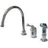 Kingston Brass Buckingham Single Handle Kitchen Faucet with Chrome Sprayer