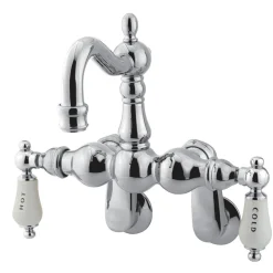 Kingston Brass CC1086T1 Vintage 3-3/8" - 9" Adjustable Center Wall Mount Clawfoot Tub Filler