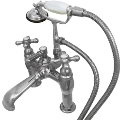 Kingston Brass CC610T1 Vintage Deck Mount Clawfoot Tub Filler with Hand Shower