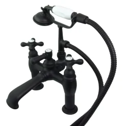 Kingston Brass CC609TX-P Vintage 7-Inch Deck Mount Tub Faucet with Hand Shower