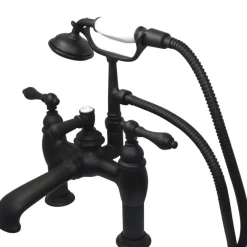 Kingston Brass CC603TX-P Vintage 7-Inch Deck Mount Tub Faucet with Hand Shower