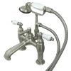 Kingston Brass CC605TX-P Vintage 7-Inch Deck Mount Tub Faucet with Hand Shower