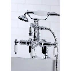 Kingston Brass CC6017TX-P Vintage Clawfoot Tub Faucet with Hand Shower