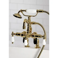 Kingston Brass CC6017TX-P Vintage Clawfoot Tub Faucet with Hand Shower