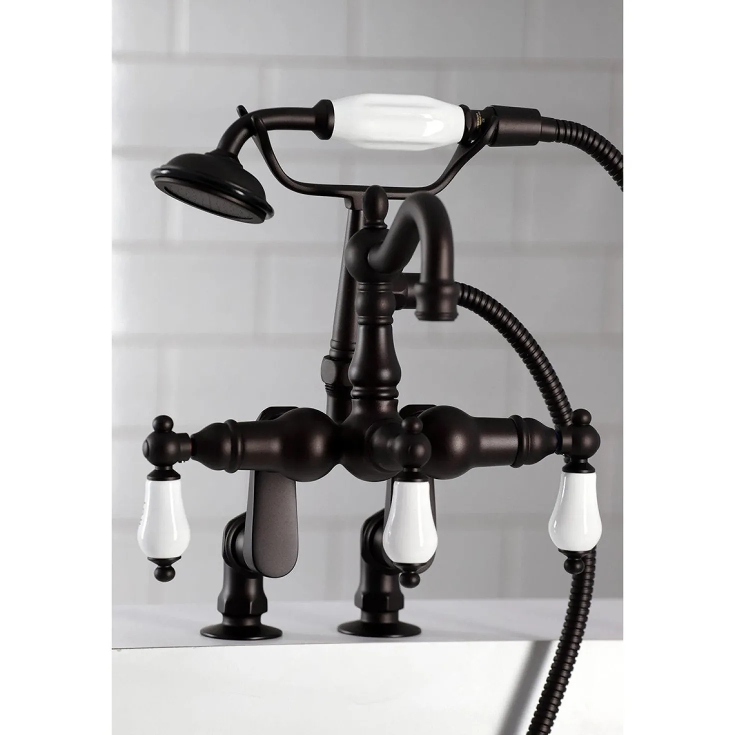 Kingston Brass CC6017TX-P Vintage Clawfoot Tub Faucet with Hand Shower