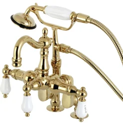 Kingston Brass CC6017TX-P Vintage Clawfoot Tub Faucet with Hand Shower