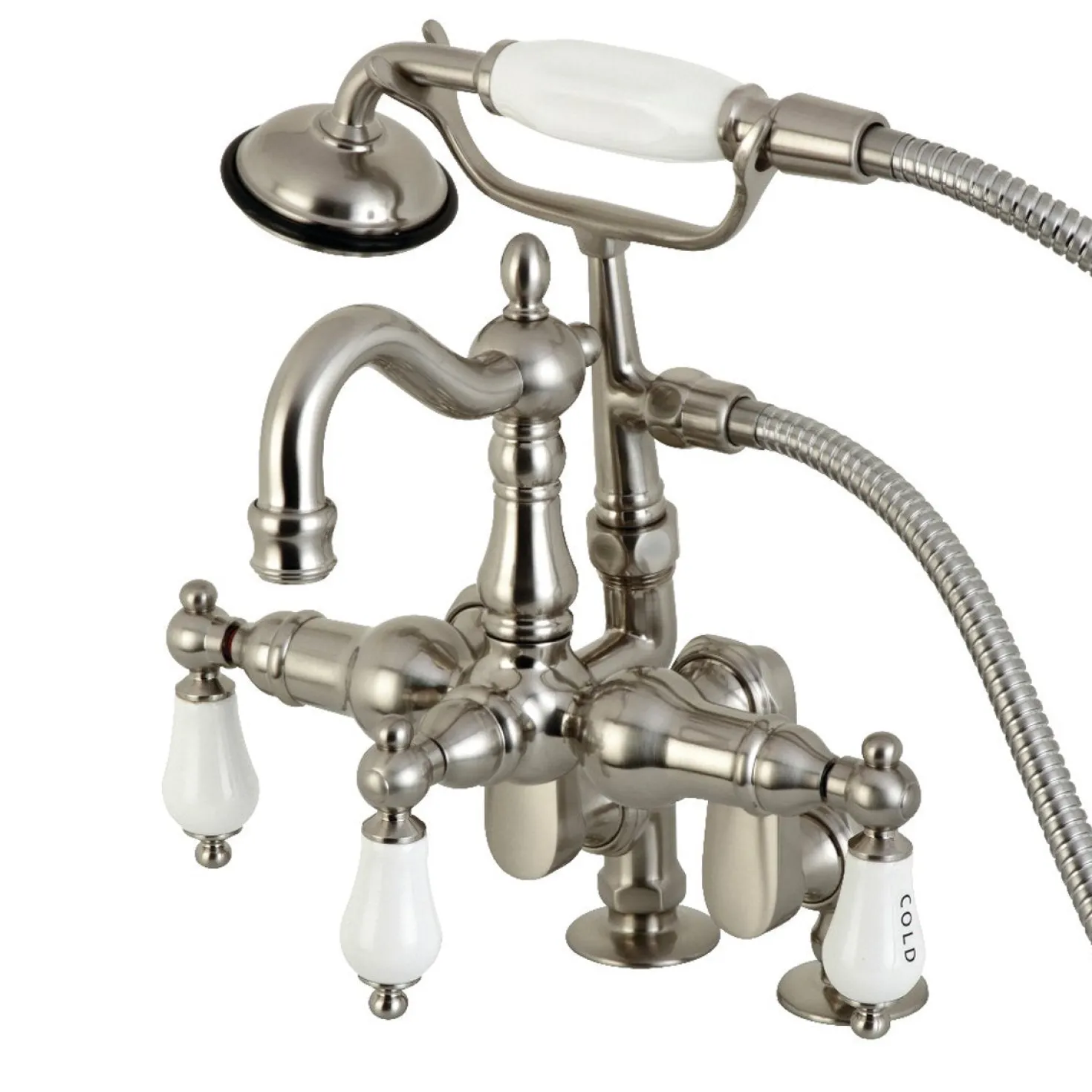 Kingston Brass CC6017TX-P Vintage Clawfoot Tub Faucet with Hand Shower