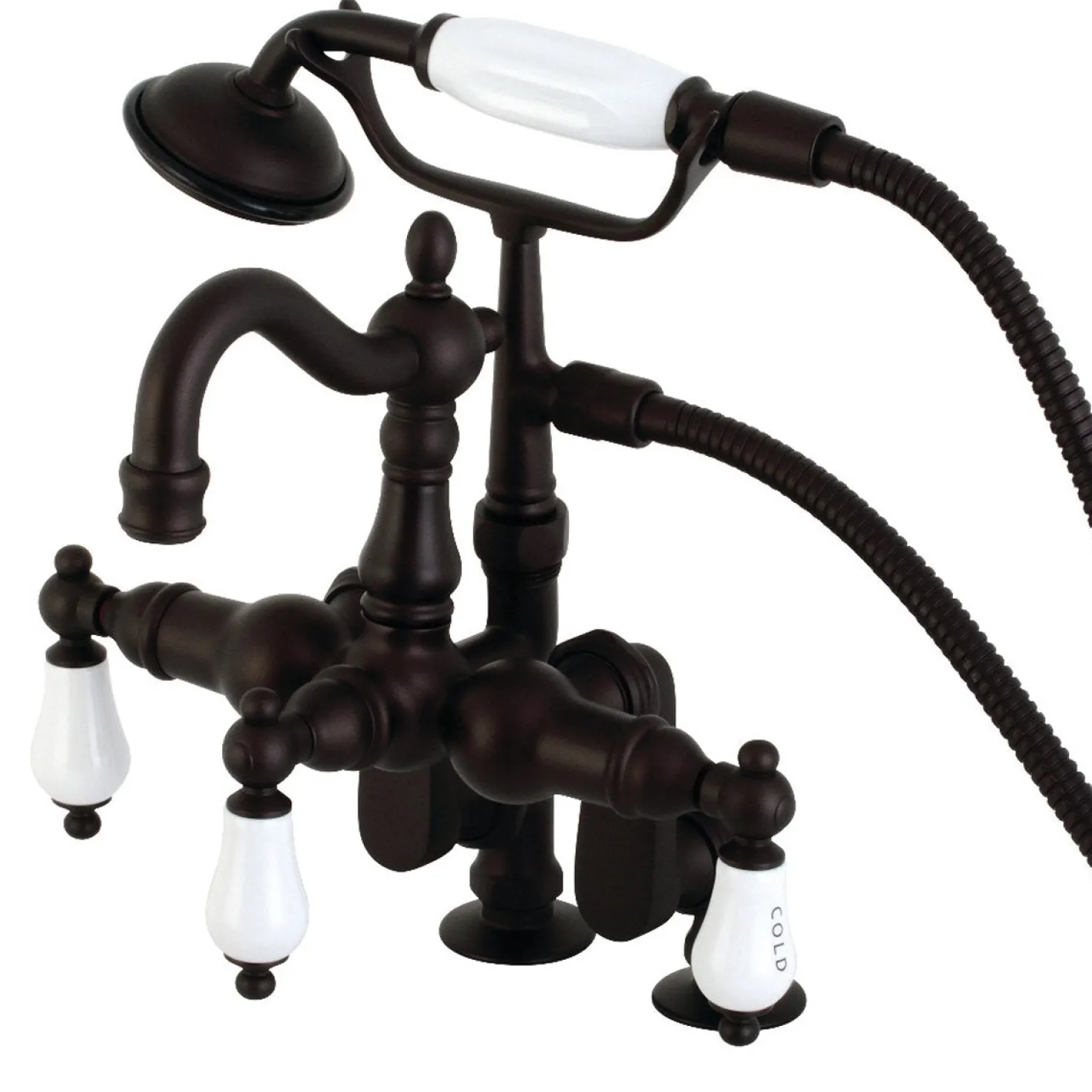 Kingston Brass CC6017TX-P Vintage Clawfoot Tub Faucet with Hand Shower