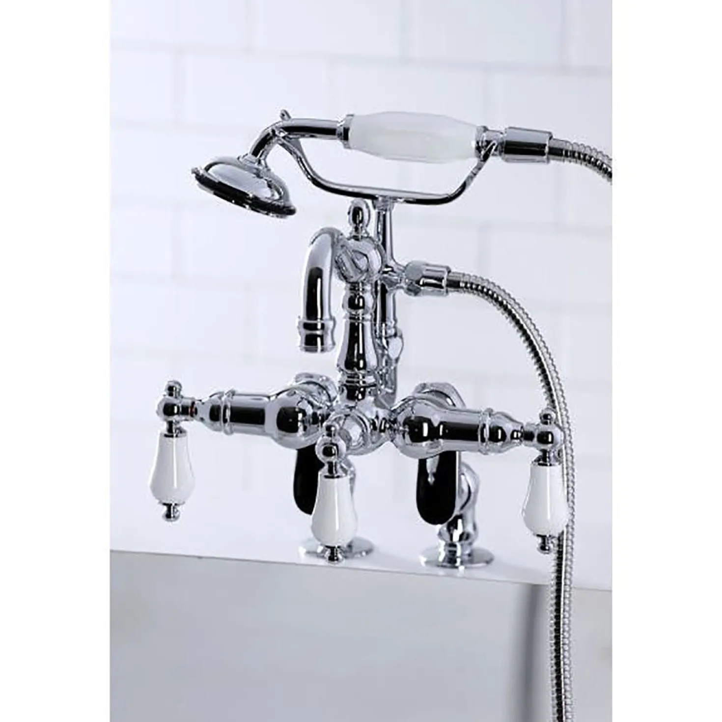 Kingston Brass CC6015TX-PVintage Clawfoot Tub Faucet with Hand Shower