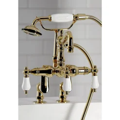Kingston Brass CC6015TX-PVintage Clawfoot Tub Faucet with Hand Shower