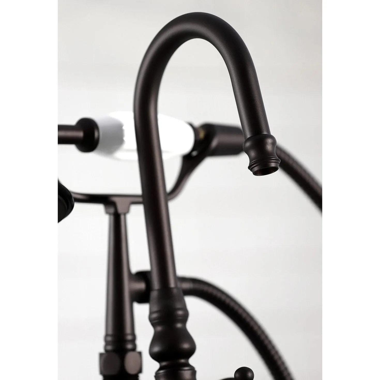 Kingston Brass CC613TX-P Vintage Clawfoot 12.5" x 10" x 8.25" Tub Faucet with Hand Shower