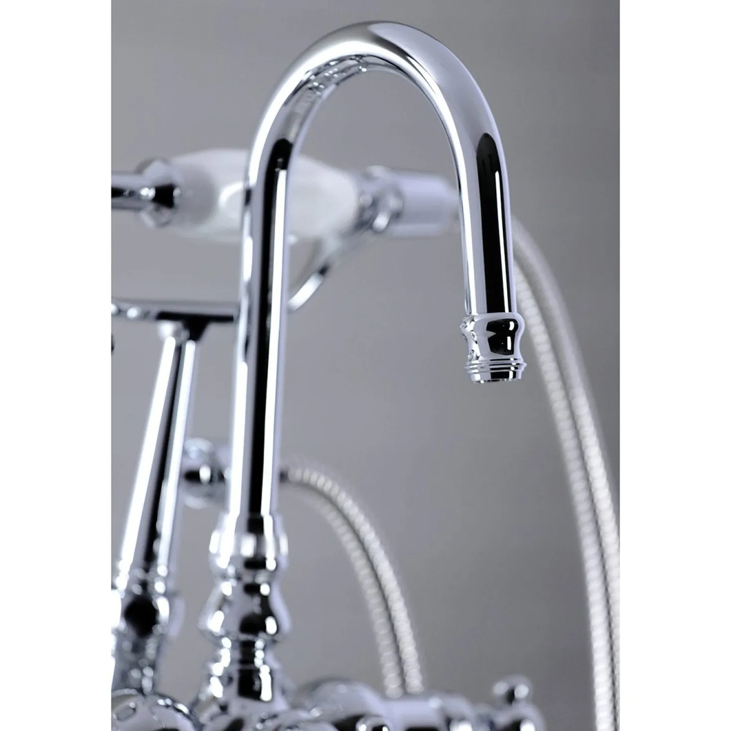 Kingston Brass CC613TX-P Vintage Clawfoot 12.5" x 10" x 8.25" Tub Faucet with Hand Shower