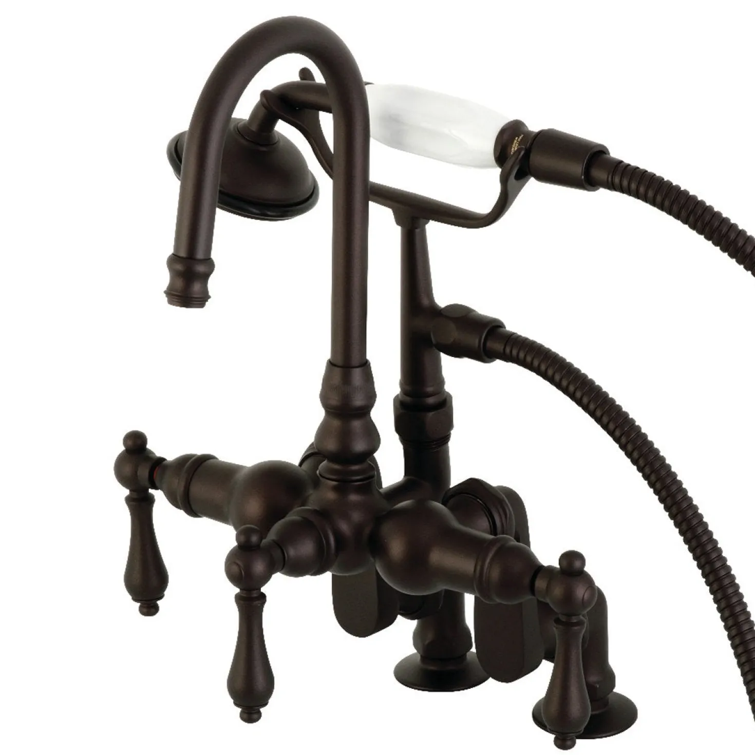 Kingston Brass CC613TX-P Vintage Clawfoot 12.5" x 10" x 8.25" Tub Faucet with Hand Shower