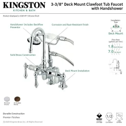 Kingston Brass CC613TX-P Vintage Clawfoot 12.5