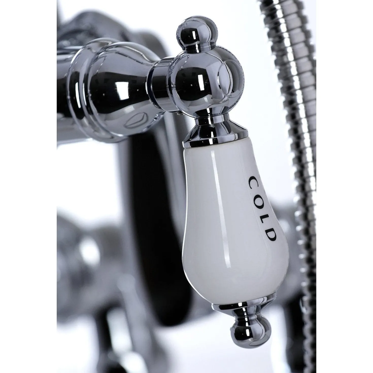 Kingston Brass CC617TX-P Vintage Clawfoot 12.5" x 10" x 8.25" Tub Faucet with Hand Shower
