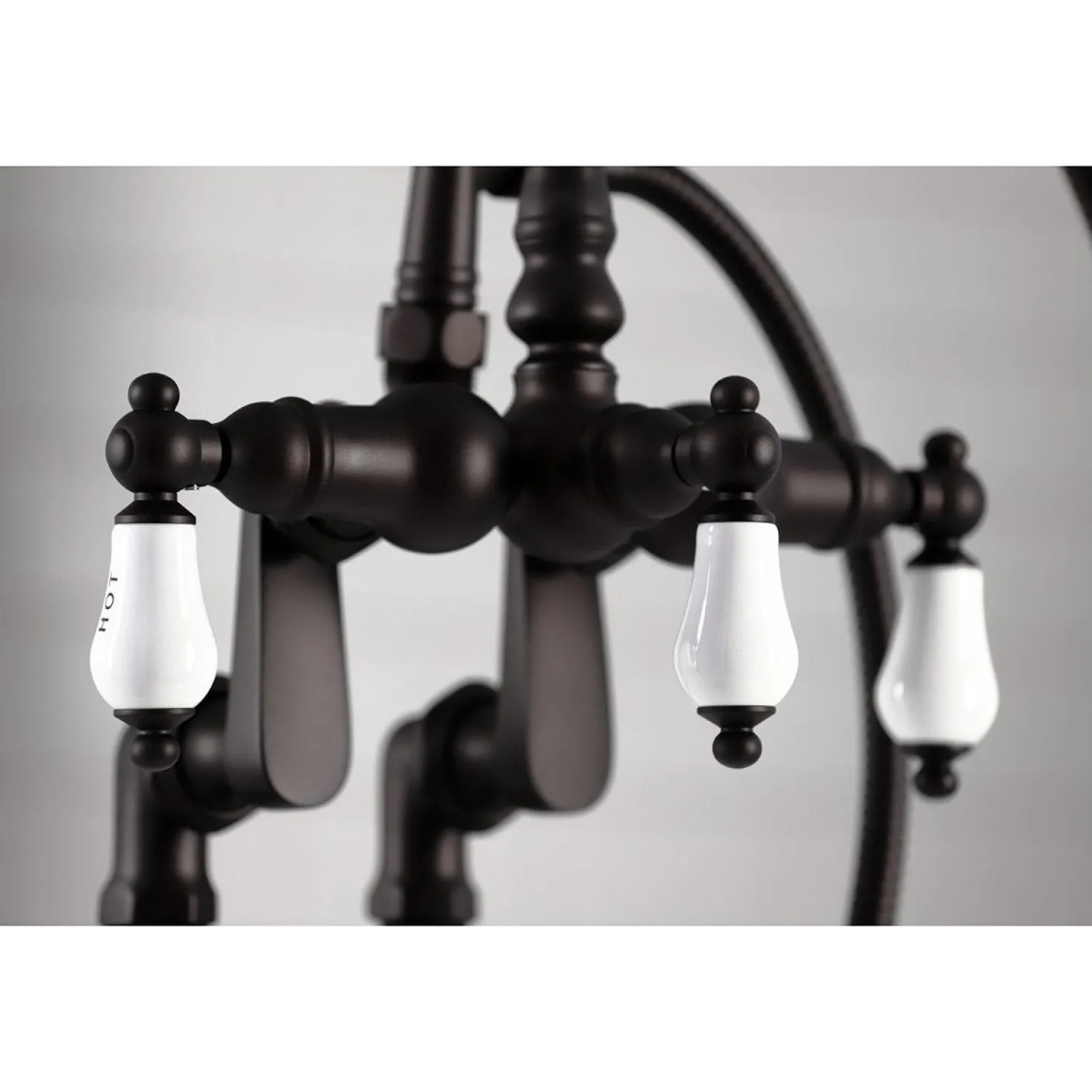 Kingston Brass CC617TX-P Vintage Clawfoot 12.5" x 10" x 8.25" Tub Faucet with Hand Shower