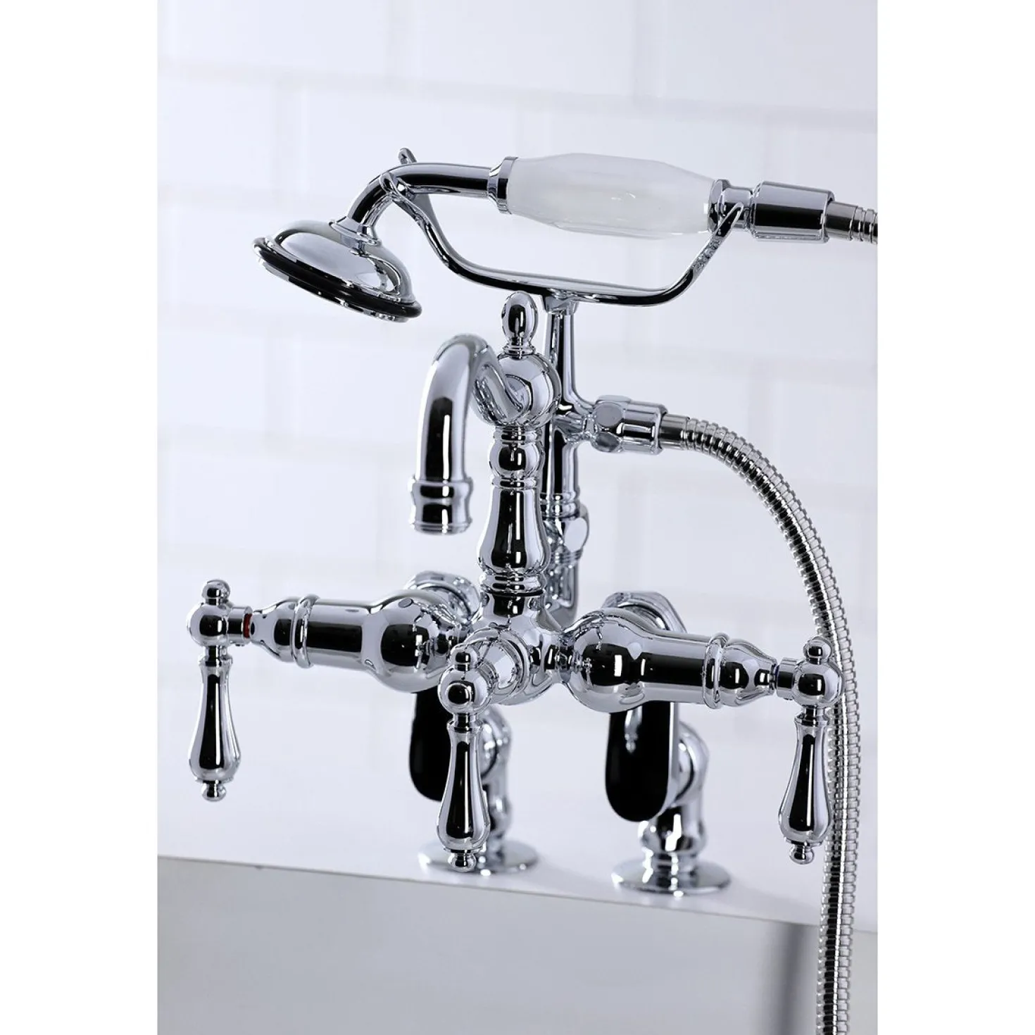 Kingston Brass CC6013TX-P Vintage Clawfoot Tub Faucet with Hand Shower