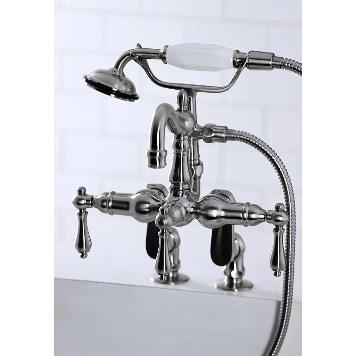 Kingston Brass CC6013TX-P Vintage Clawfoot Tub Faucet with Hand Shower