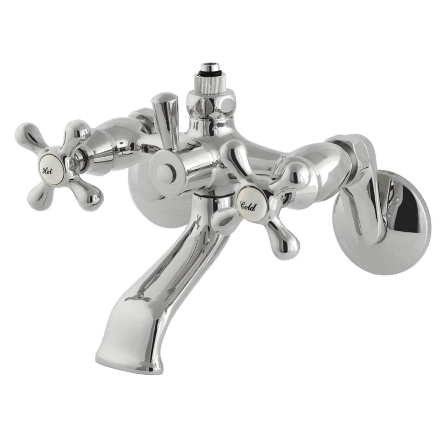 Kingston Brass CC2661 Vintage Wall Mount Tub Faucet with Riser Adapter