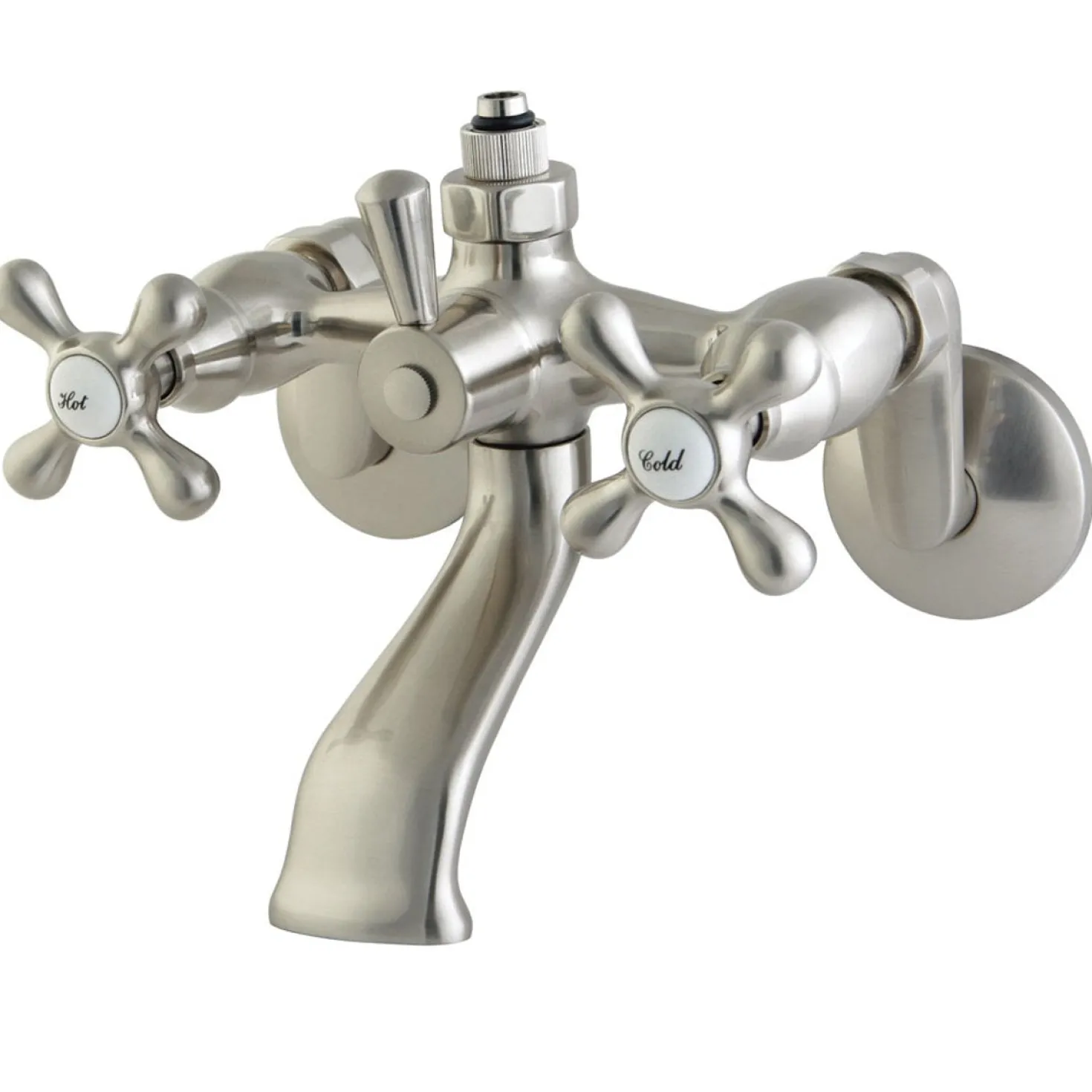 Kingston Brass CC2661 Vintage Wall Mount Tub Faucet with Riser Adapter
