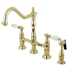 Kingston Brass 8" Centerset Kitchen Faucet with Brass Sprayer