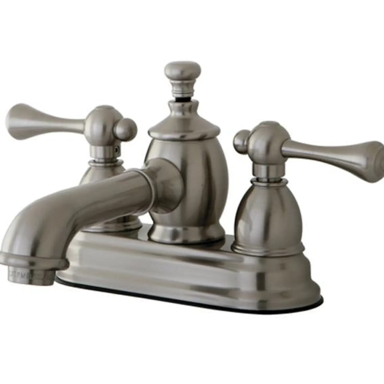Kingston Brass 4" Centerset Lavatory Faucet with Heritage Spout and Metal Lever Handle