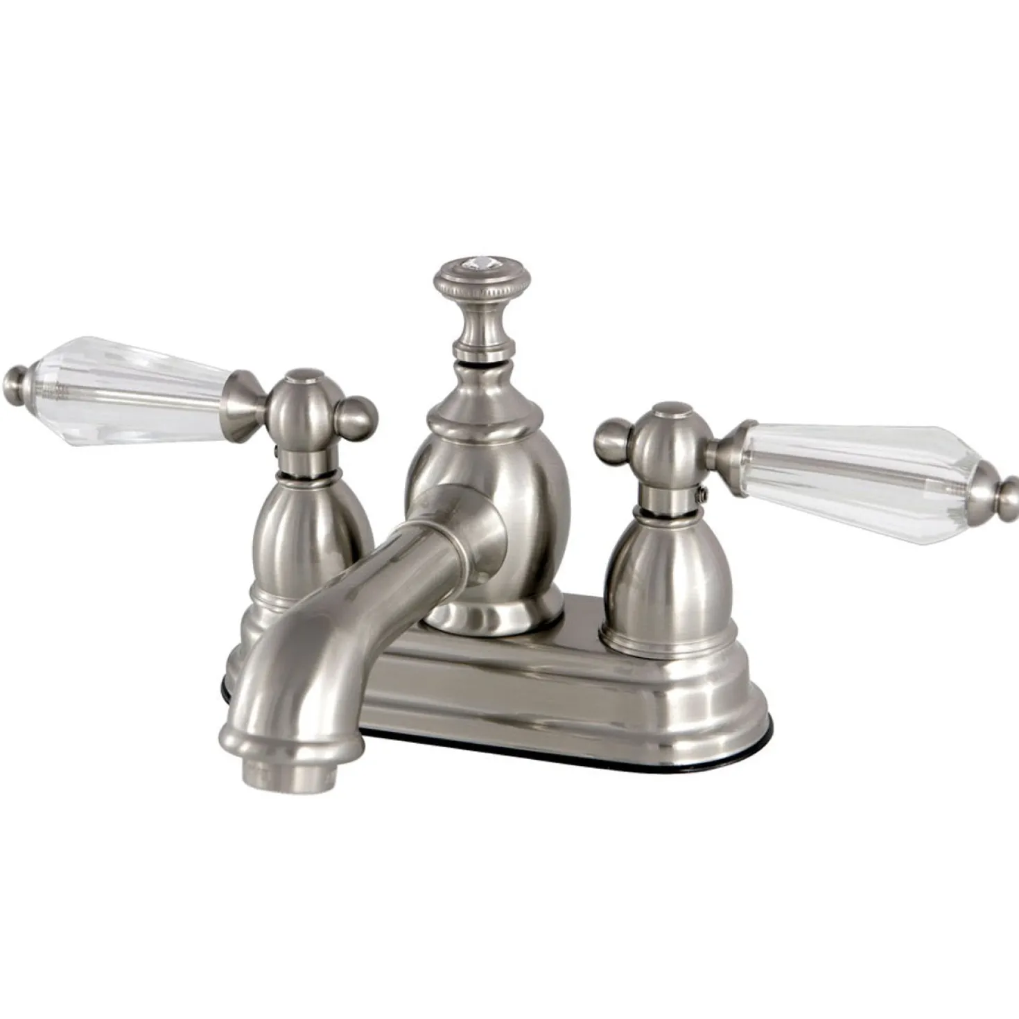 Kingston Brass 4" Centerset Three Hole Lavatory Faucet with Brass Pop-up