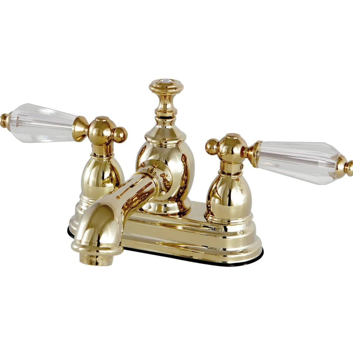 Kingston Brass 4" Centerset Three Hole Lavatory Faucet with Brass Pop-up