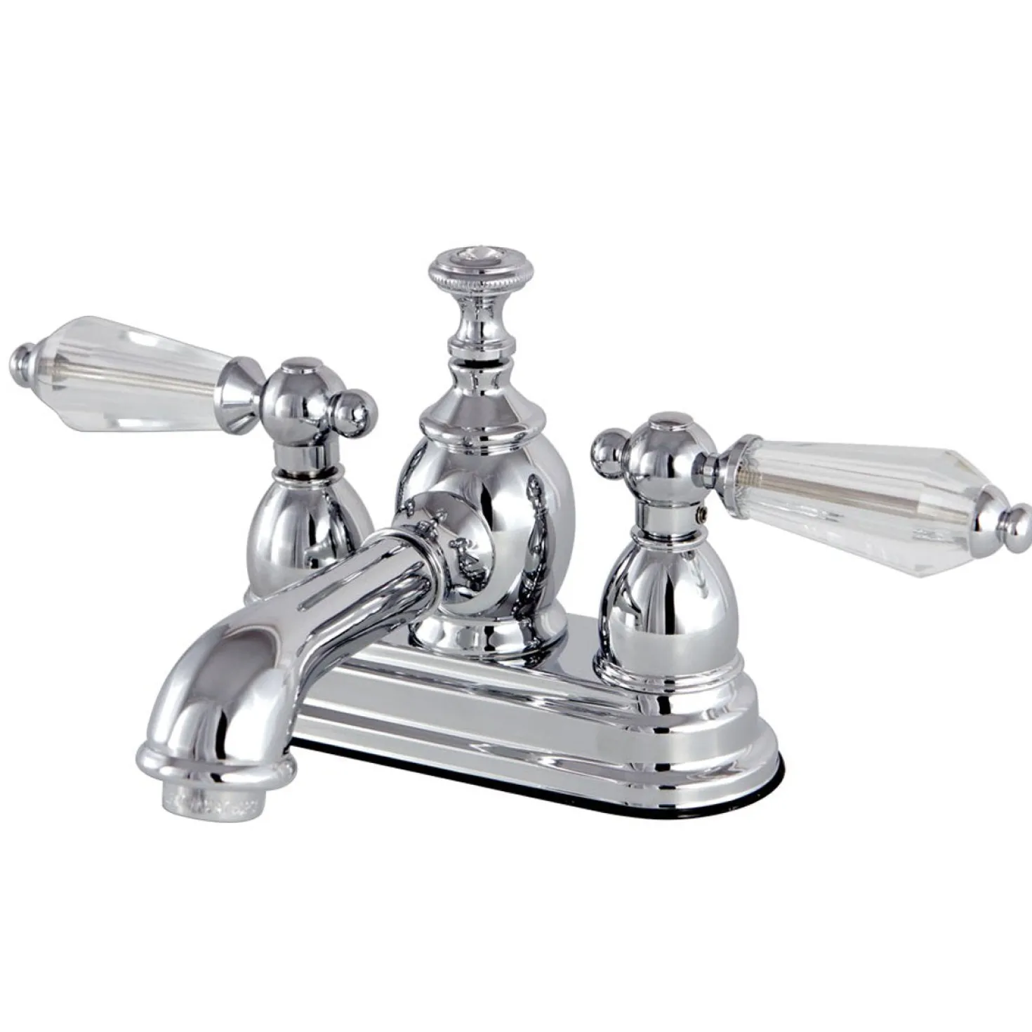 Kingston Brass 4" Centerset Three Hole Lavatory Faucet with Brass Pop-up
