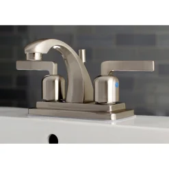 Kingston Brass Centurion Deck Mount 3-Hole 4" Centerset Bathroom Faucet