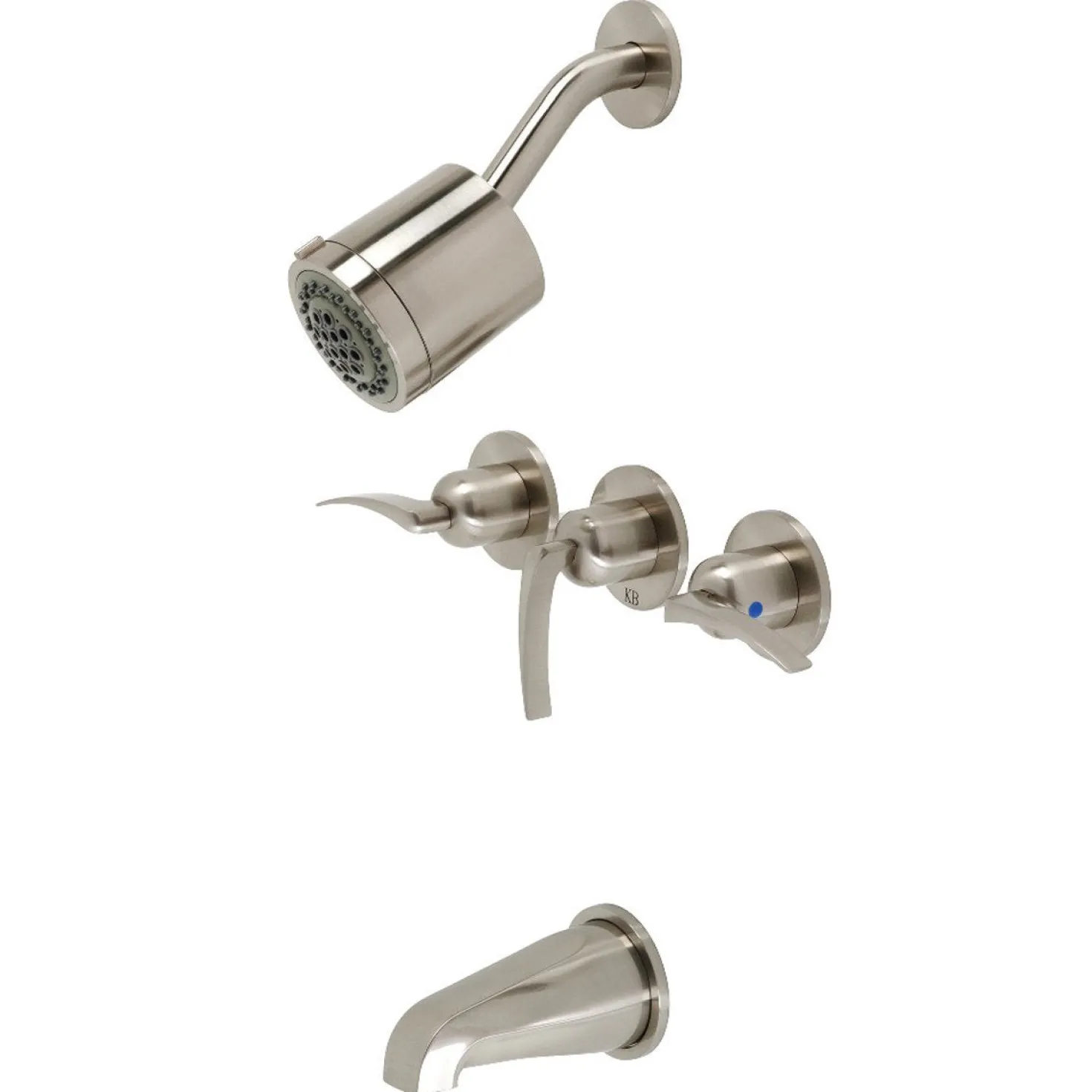 Kingston Brass Centurion Three-Handle Tub and Shower Faucet