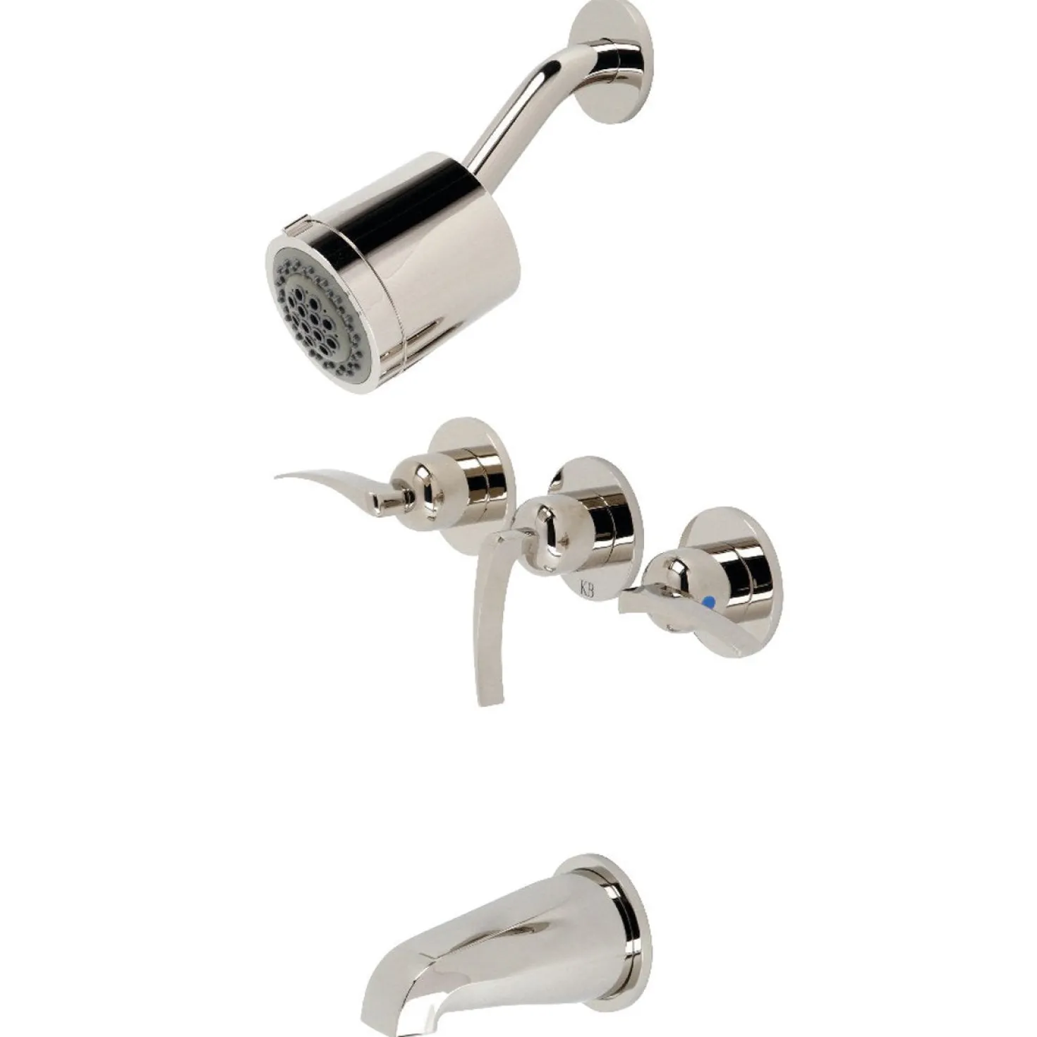Kingston Brass Centurion Three-Handle Tub and Shower Faucet