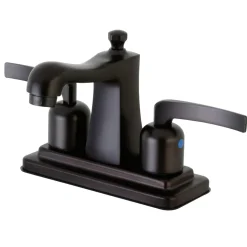 Kingston Brass Centurion Two-Handle 4" Centerset Deck Mount Bathroom Faucet
