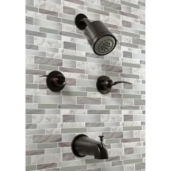 Kingston Brass Centurion Two-Handle Tub and Shower Faucet