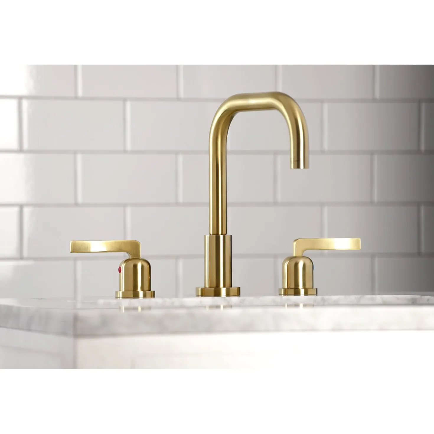 Kingston Brass Centurion Widespread Bathroom Faucet with Brass Pop-Up