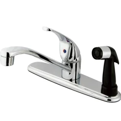 Kingston Brass Chatham Single Handle Kitchen Faucet with Deck Sprayer