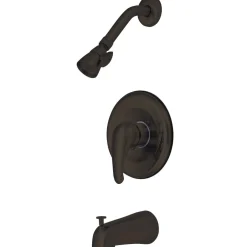 Kingston Brass Chatham Single Lever Handle Tub and Shower Faucet