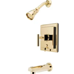 Kingston Brass Claremont Brass Tub and Shower Faucet