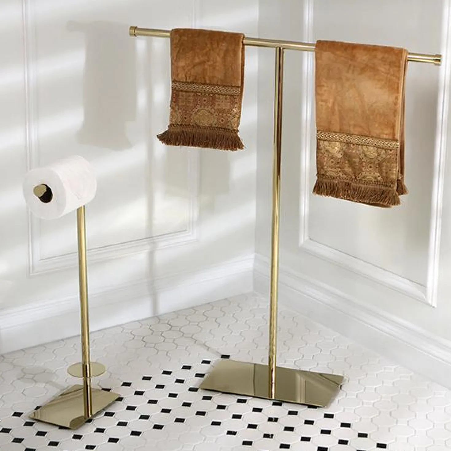 Kingston Brass Claremont Freestanding Toilet Paper Stand