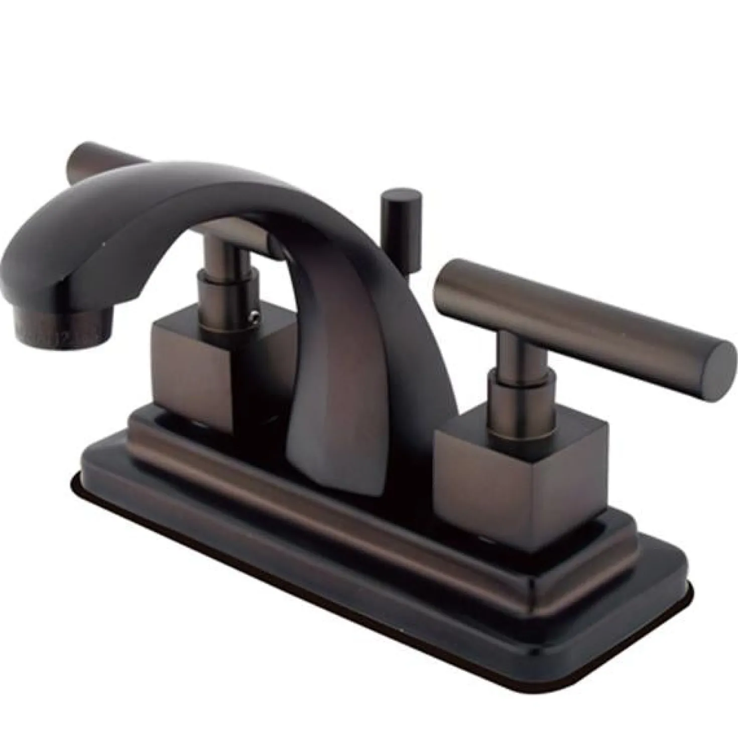 Kingston Brass Claremont Two Handle 4" Centerset Lavatory Faucet with Brass Pop-up