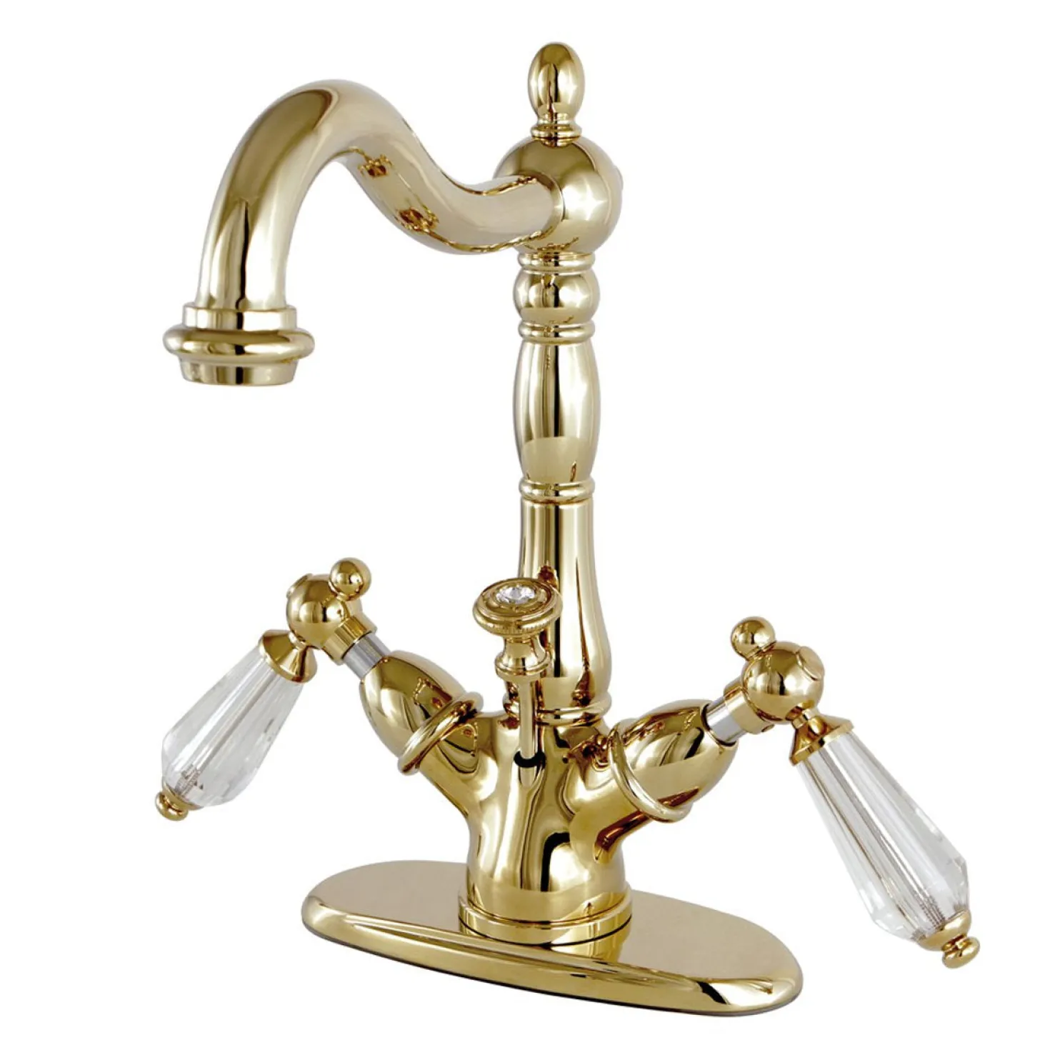 Kingston Brass Classic 4" Centerset Lavatory Faucet with Brass Pop-up