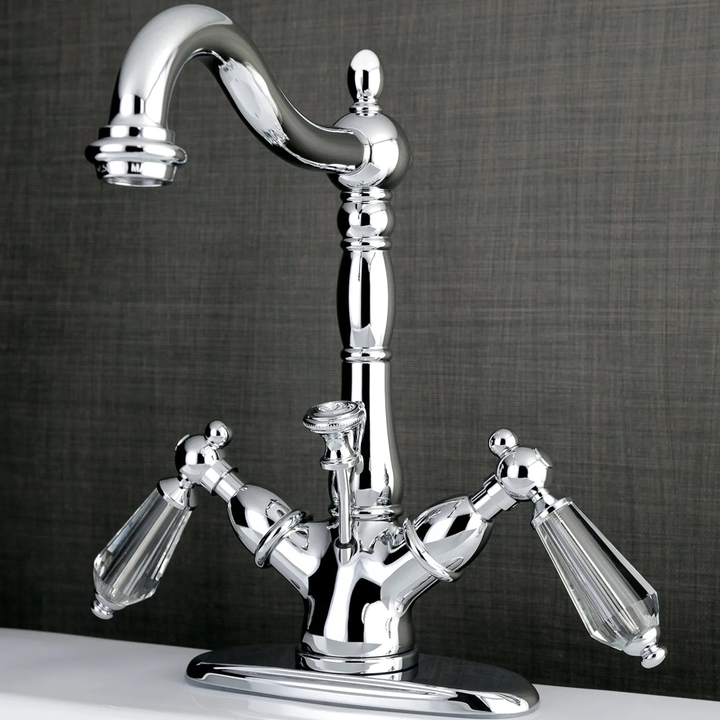 Kingston Brass Classic 4" Centerset Lavatory Faucet with Brass Pop-up